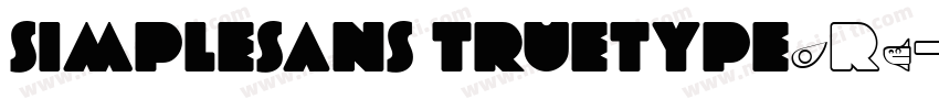 simplesans truetype(R)字体转换